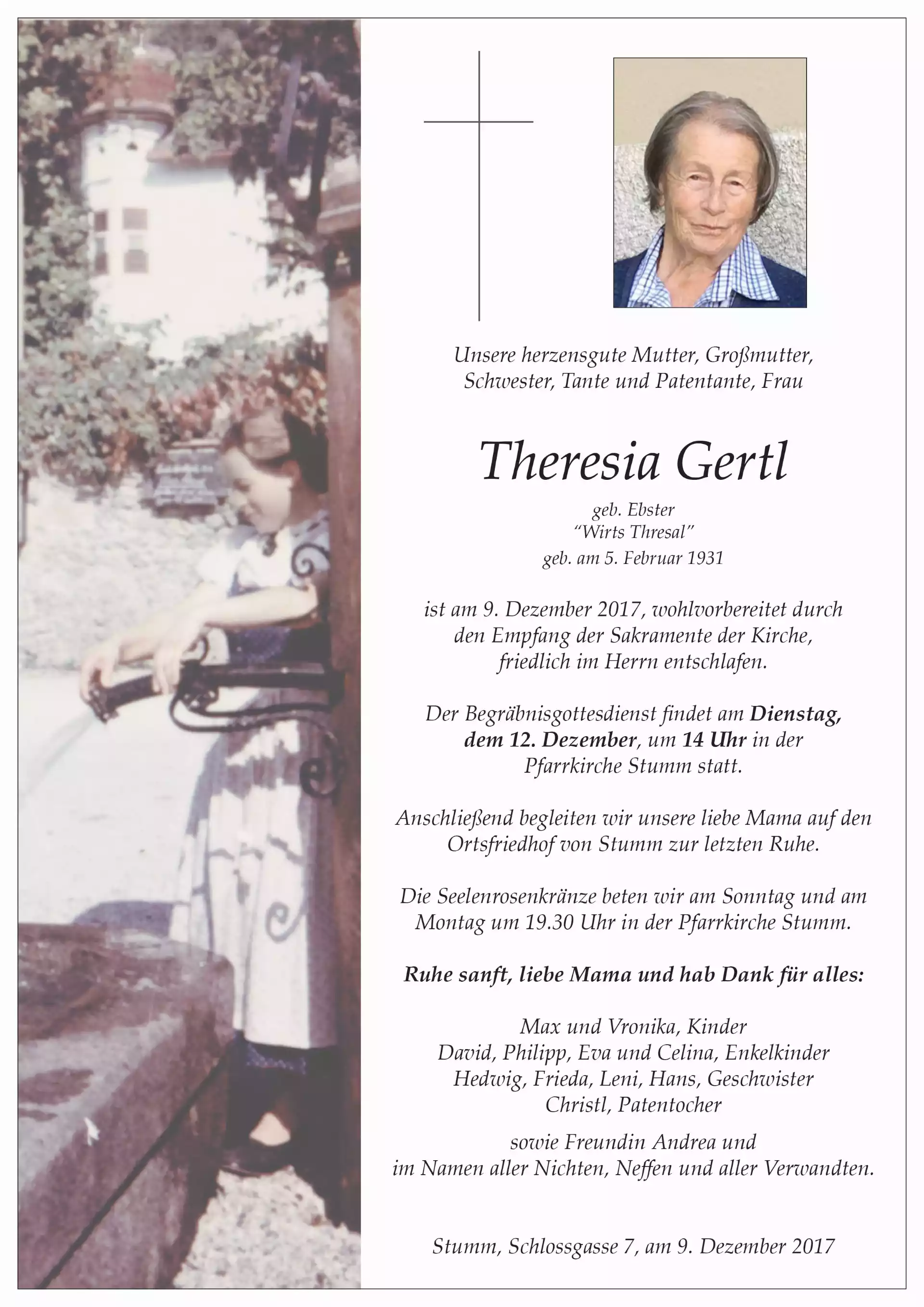 Parte von Theresia Gertl